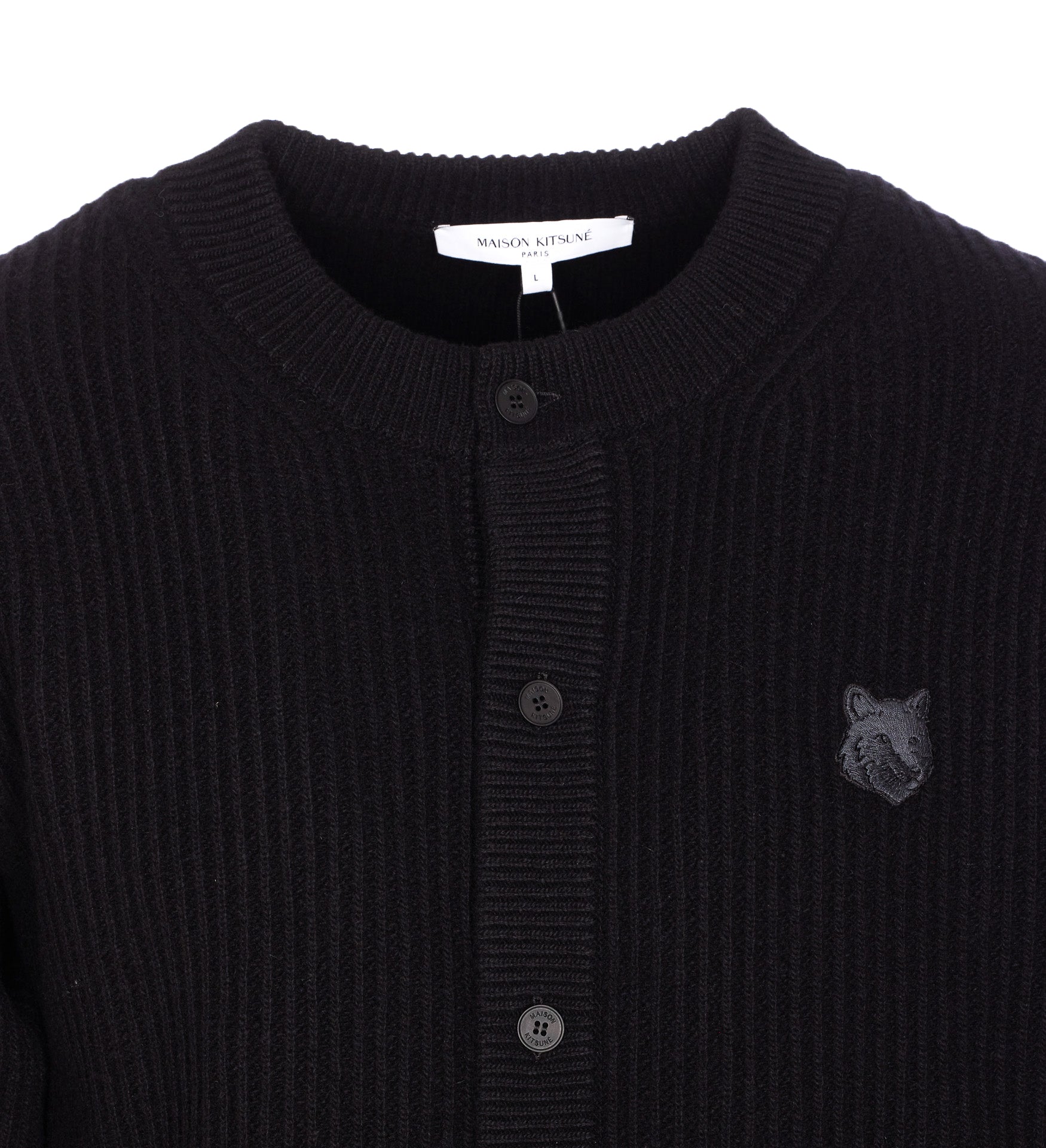 Maison Kitsune Sweaters Black Wool