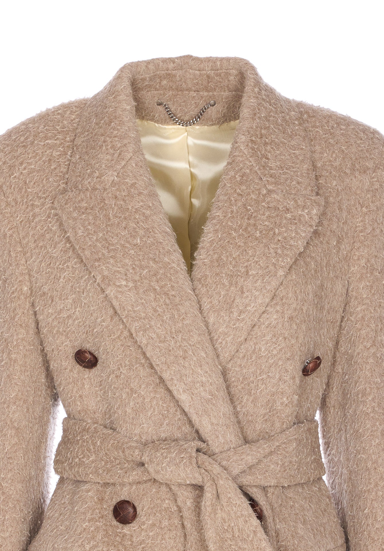 Golden Goose Coats Beige Virgin Wool