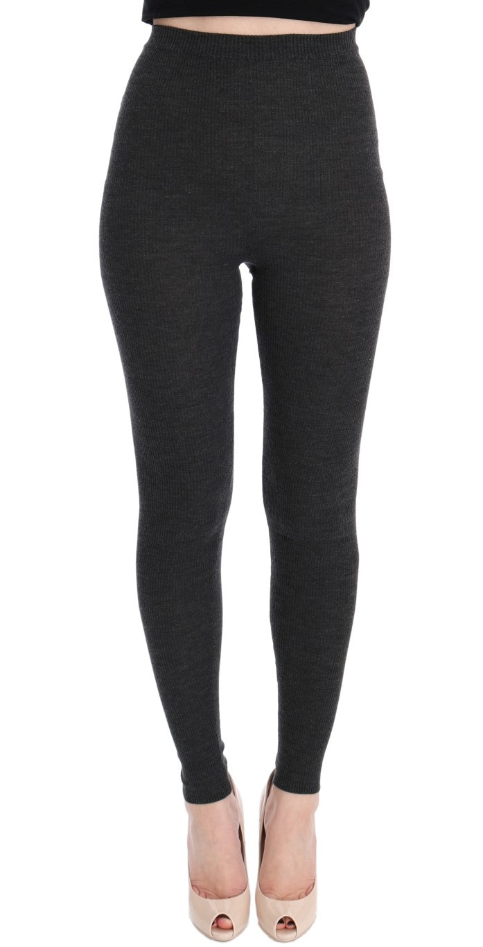 Dolce & Gabbana 100% Wool leggings in gray