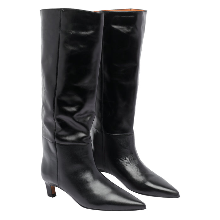 Angel Alarcon Boots Black Calf Leather/rubber Sole