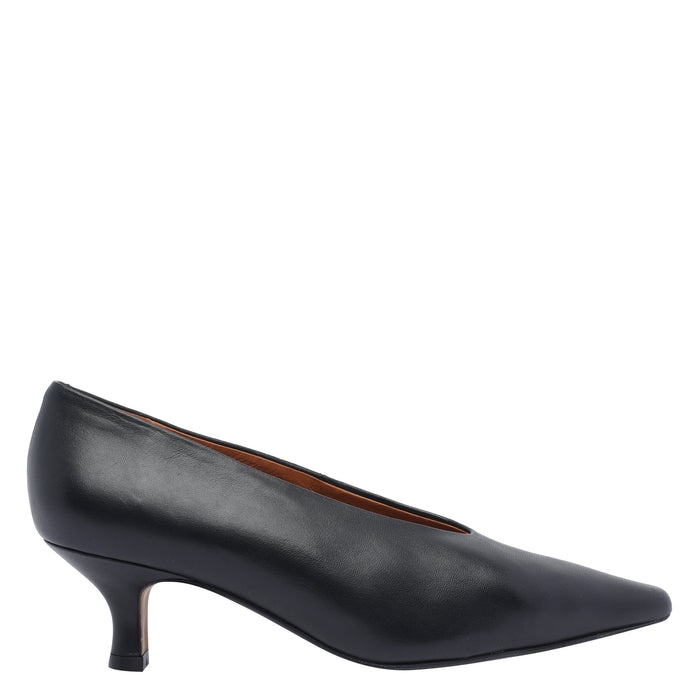 Angel Alarcon With Heel Black Calf Leather/rubber Sole
