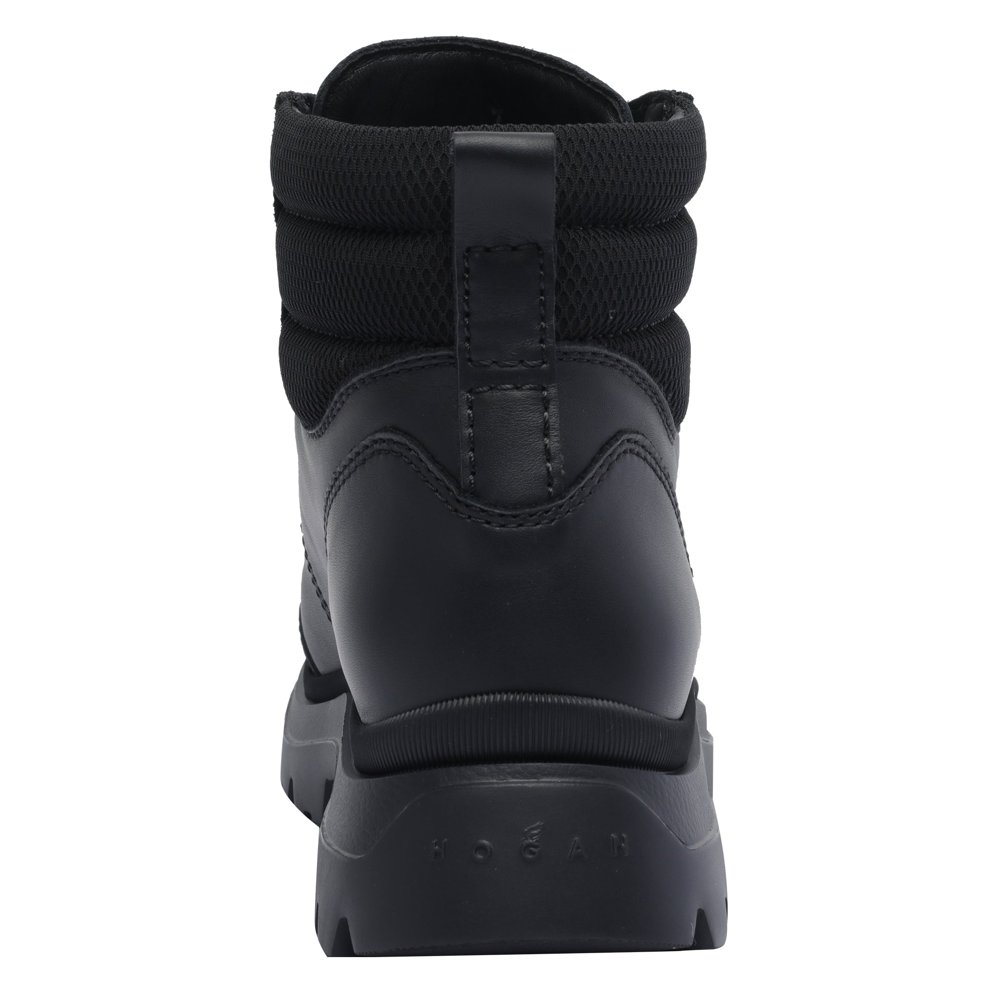 Hogan Boots Black Calf Leather/rubber Sole