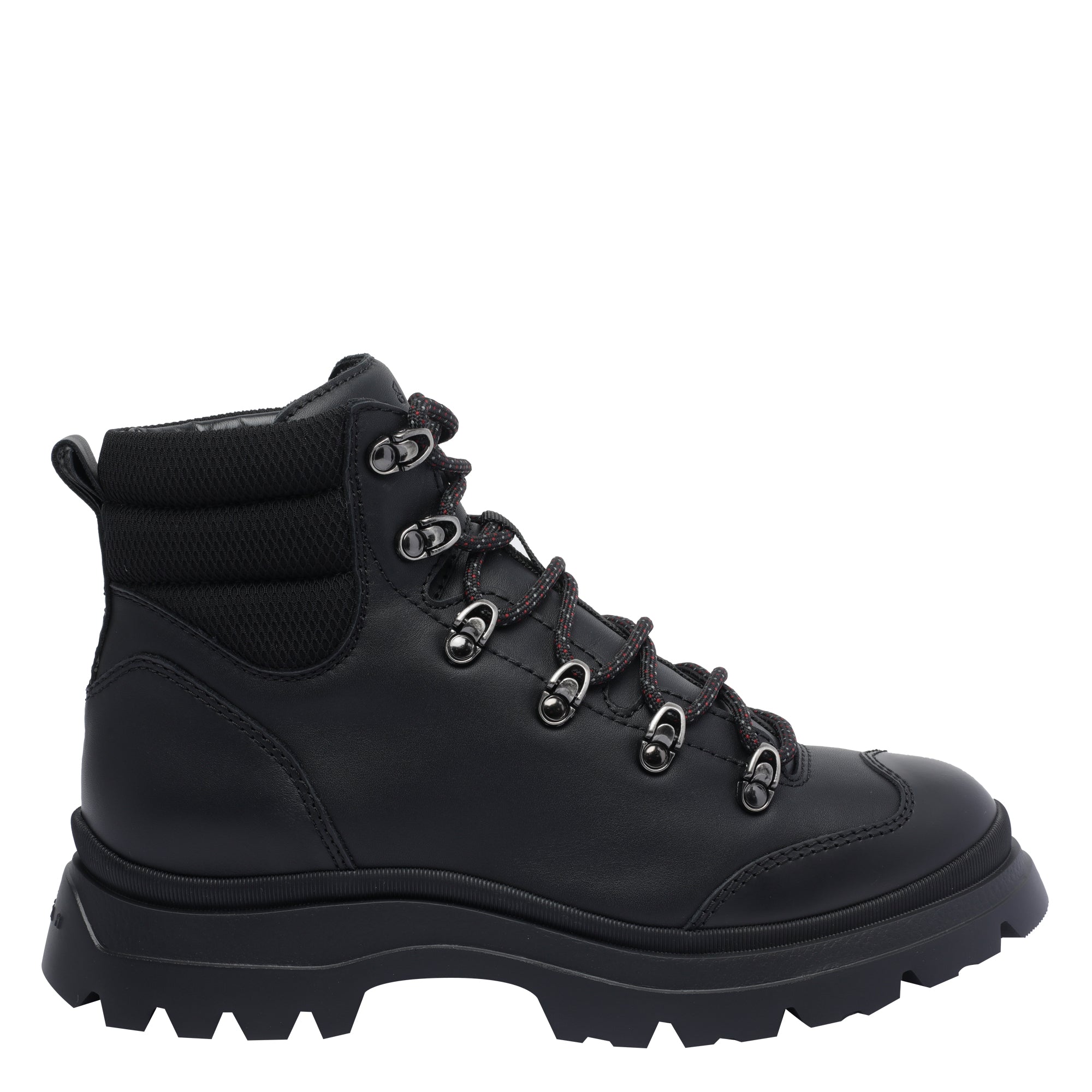 Hogan Boots Black Calf Leather/rubber Sole