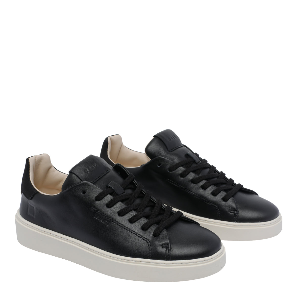 D.A.T.E. Sneakers Black Calf Leather/rubber Sole