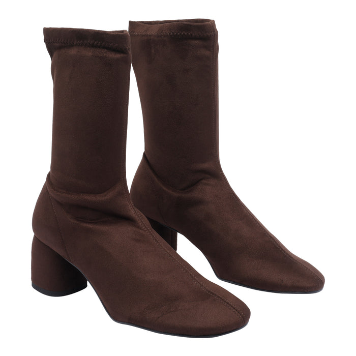 ANGEL ALARCON Boots Brown Fabric/rubber Sole
