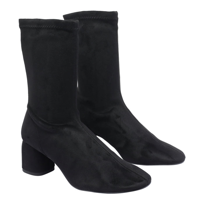 ANGEL ALARCON Boots Black Fabric/rubber Sole
