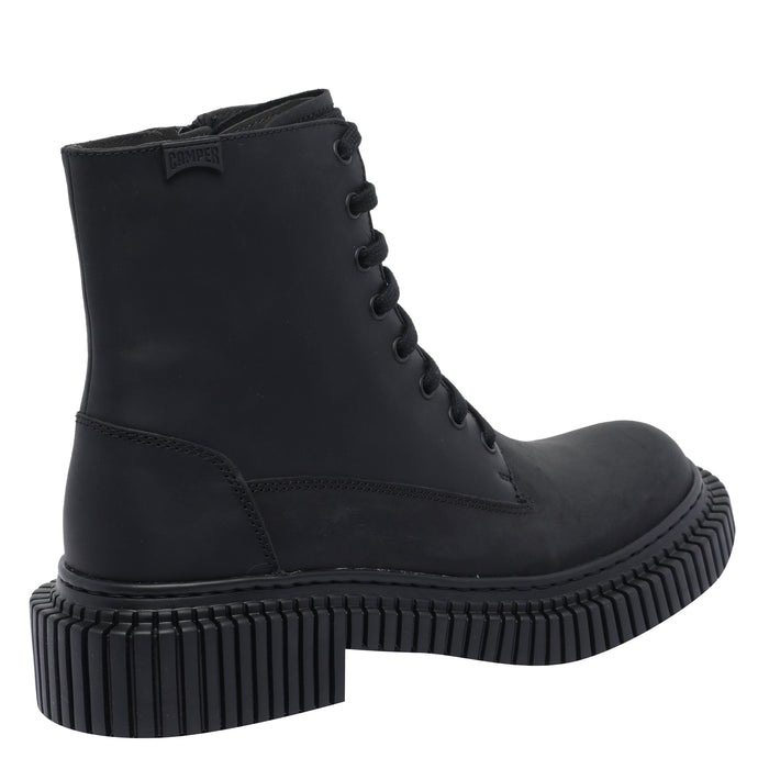 Camper Boots Black Calf Leather/rubber Sole