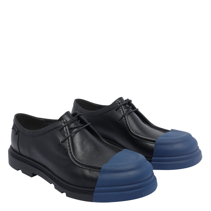 Camper Flat Shoes Black Calf Leather/rubber Sole