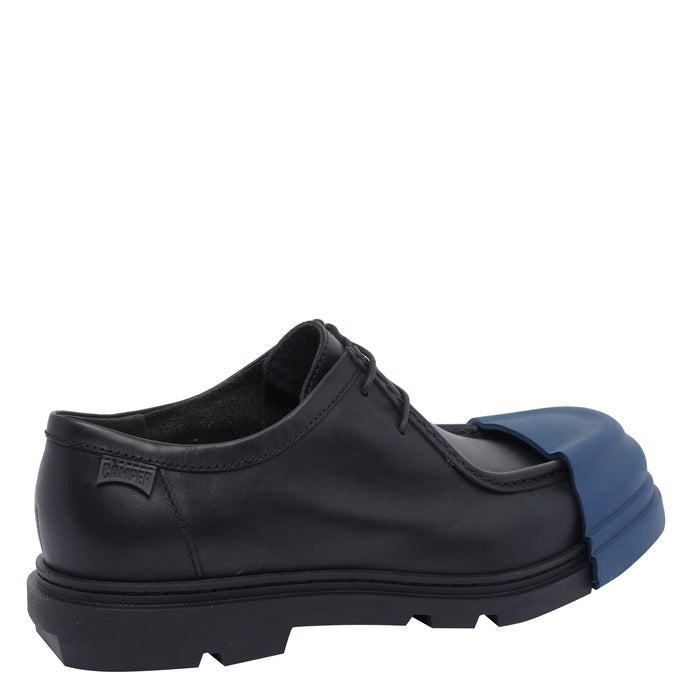 Camper Flat Shoes Black Calf Leather/rubber Sole