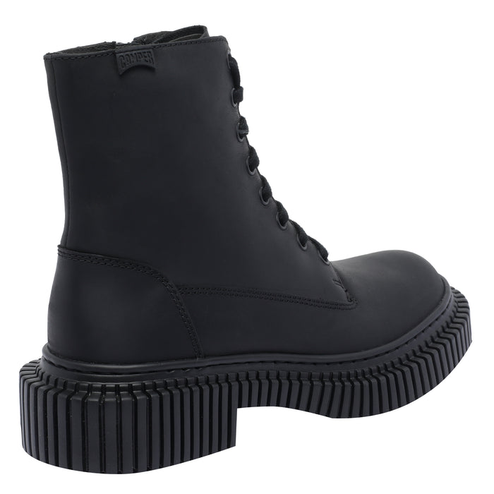 Camper Boots Black Calf Leather/rubber Sole