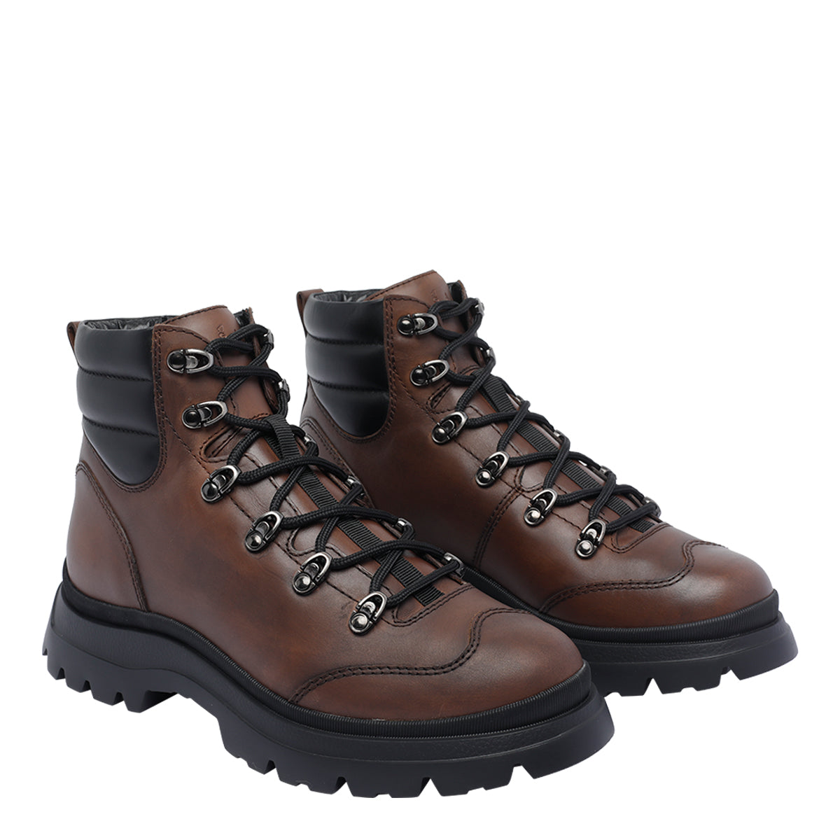 Hogan Boots Brown Calf Leather/rubber Sole