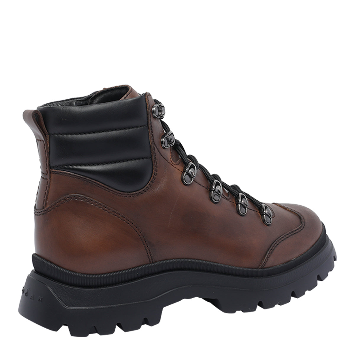 Hogan Boots Brown Calf Leather/rubber Sole