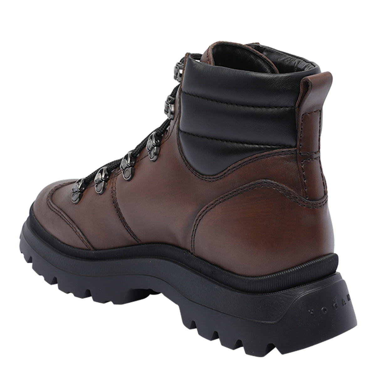 Hogan Boots Brown Calf Leather/rubber Sole