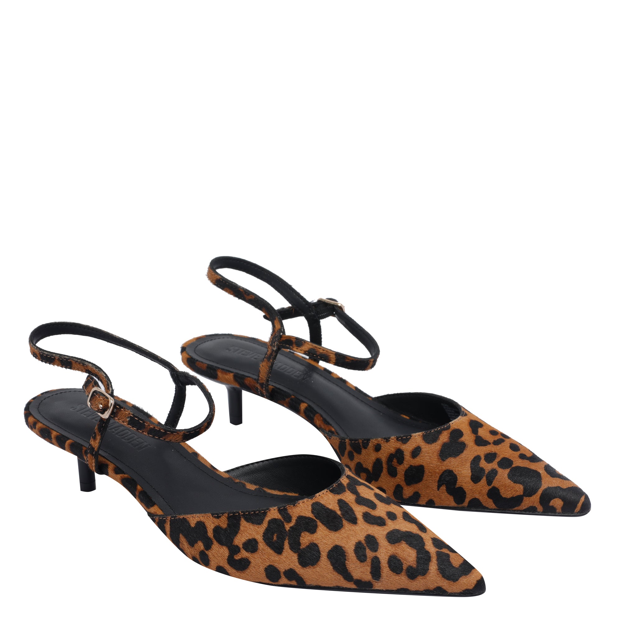 Steve Madden With Heel Brown Calf Hair Leather/rubber Sole