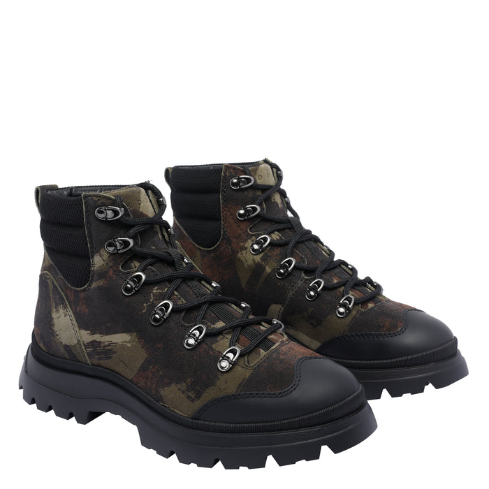 Hogan Boots Green Calf Leather/rubber Sole