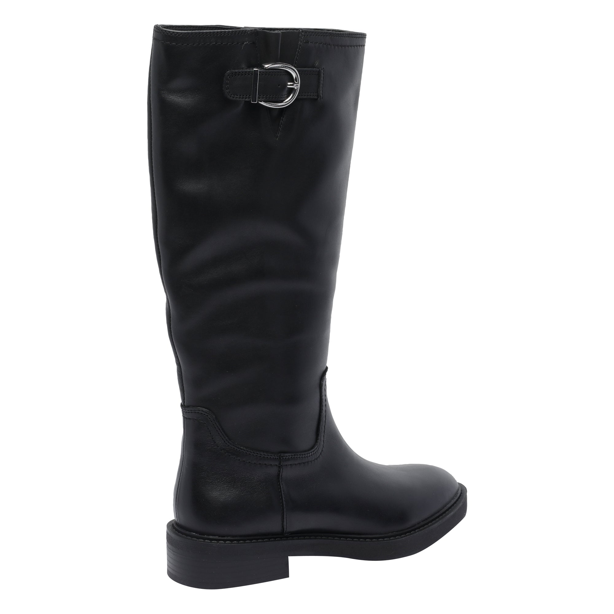 Steve Madden Boots Black Calf Leather/rubber Sole