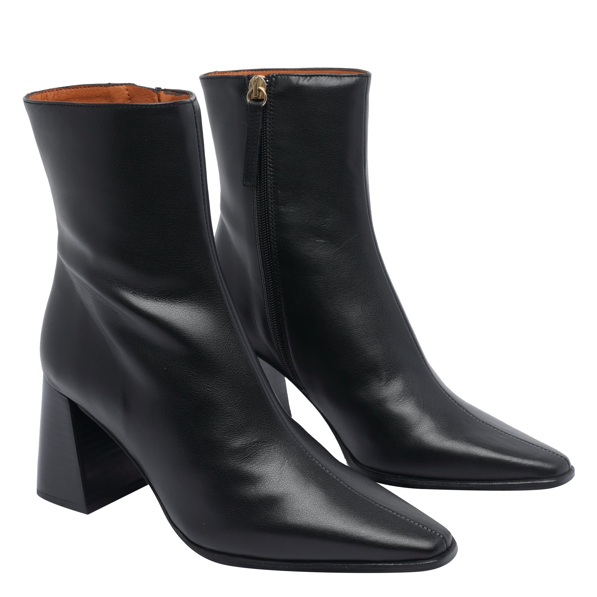 ANGEL ALARCON Boots Black Calf Leather/rubber Sole