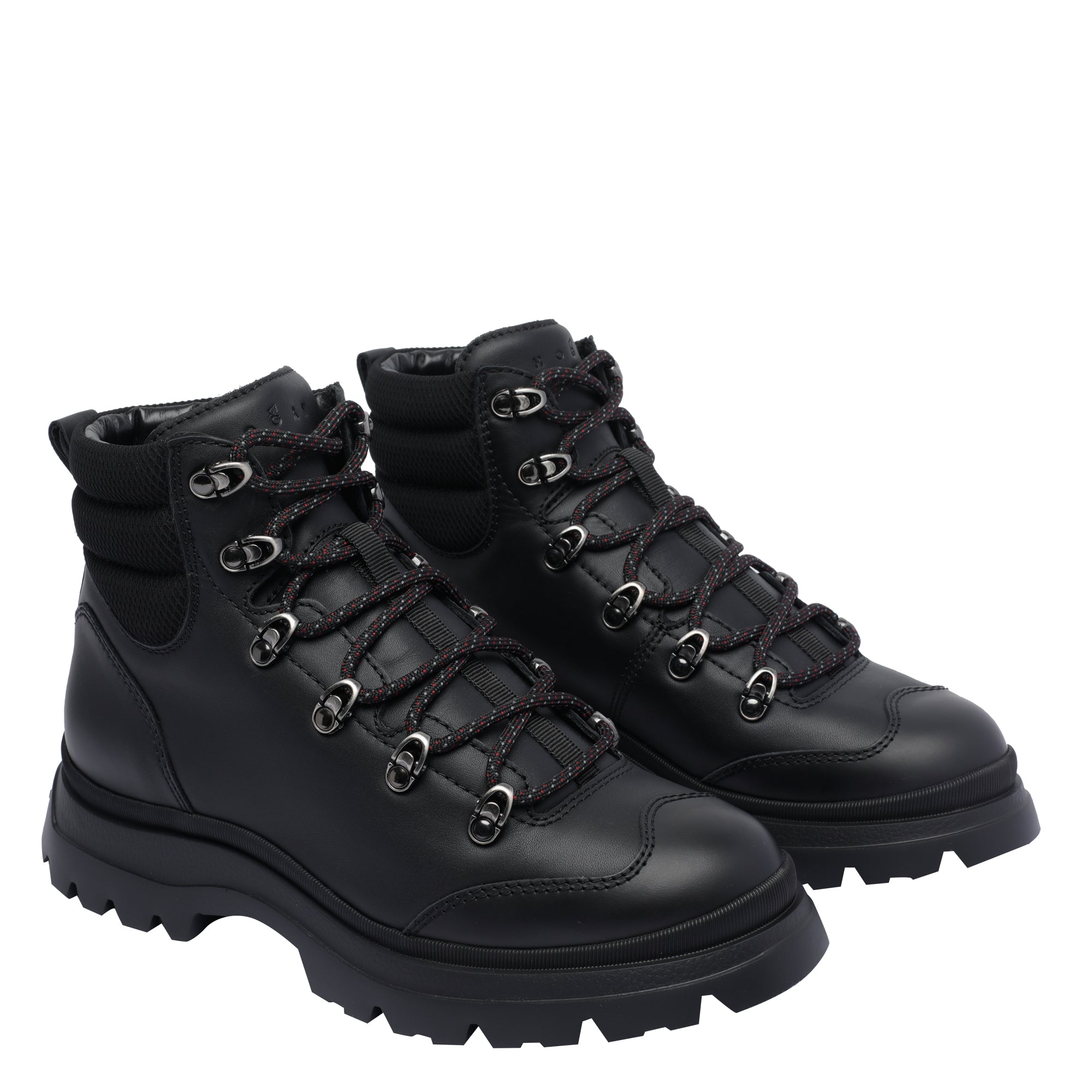 Hogan Boots Black Calf Leather/rubber Sole