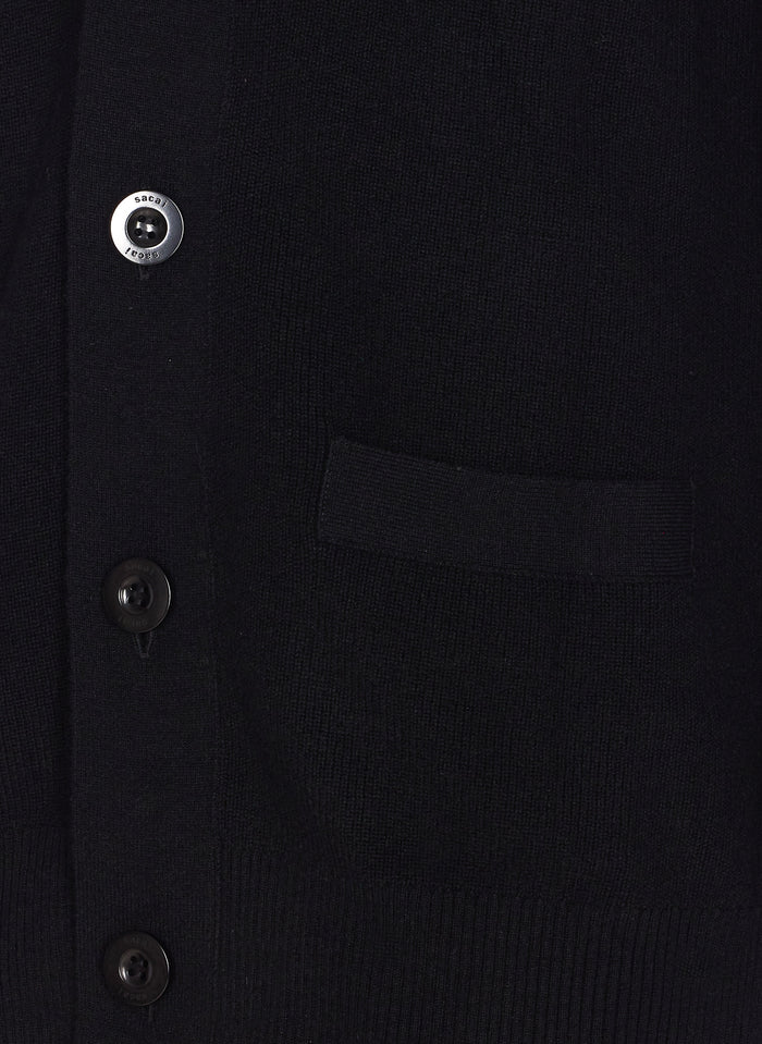 Sacai Sweaters Black Wool