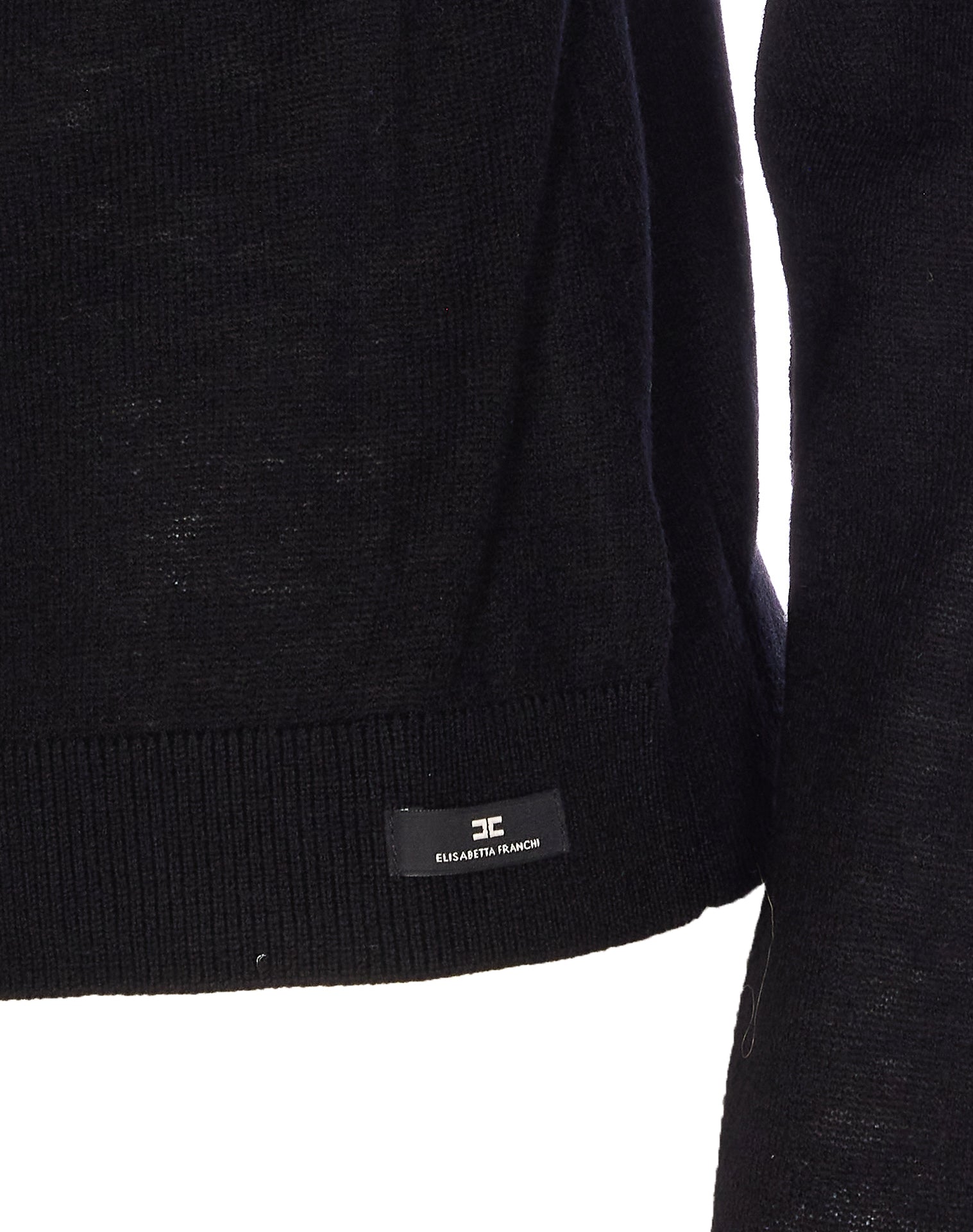 Elisabetta Franchi Sweaters Black Virgin Wool