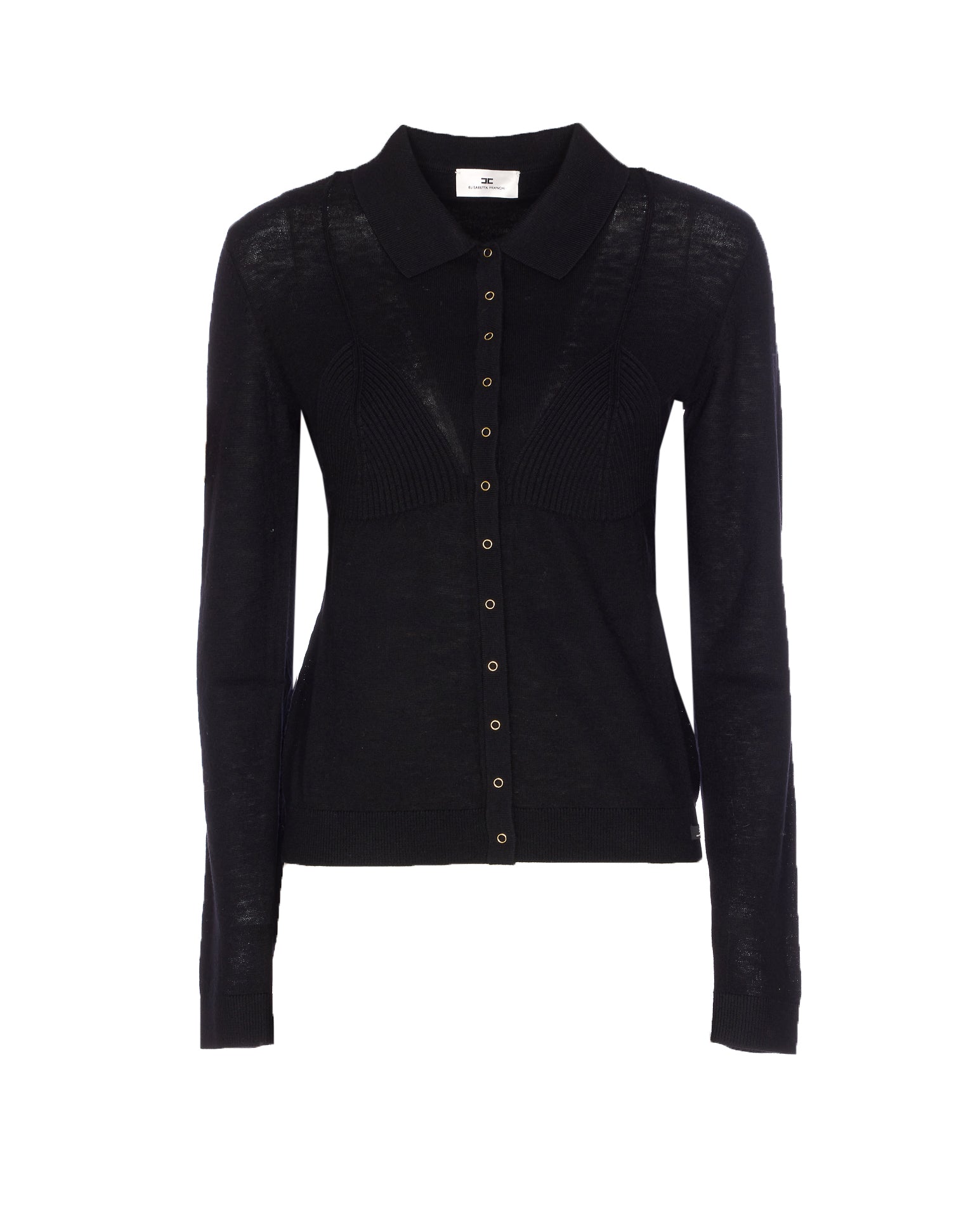 Elisabetta Franchi Sweaters Black Virgin Wool