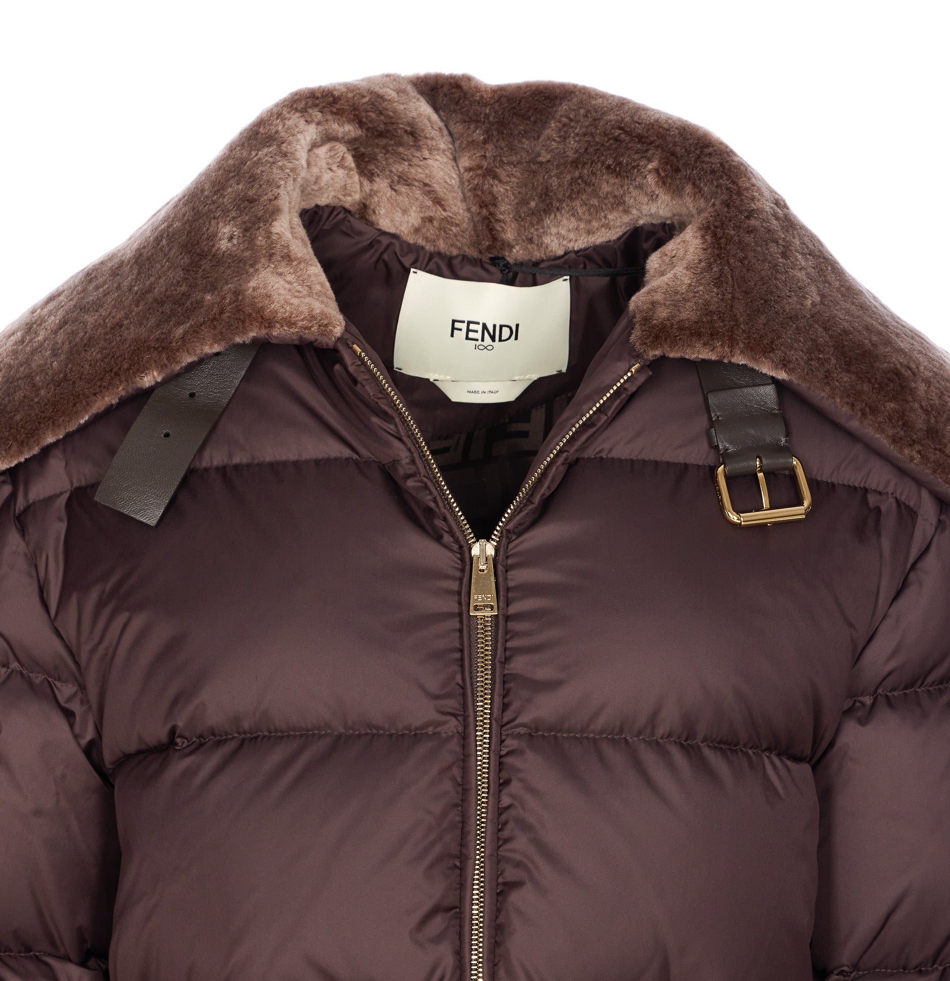 Fendi Coats Brown Polyester