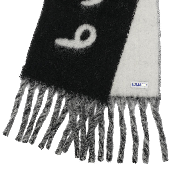 Burberry Scarfs Black Alpaca Wool Polyamide