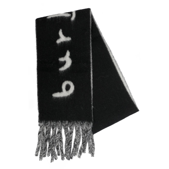 Burberry Scarfs Black Alpaca Wool Polyamide