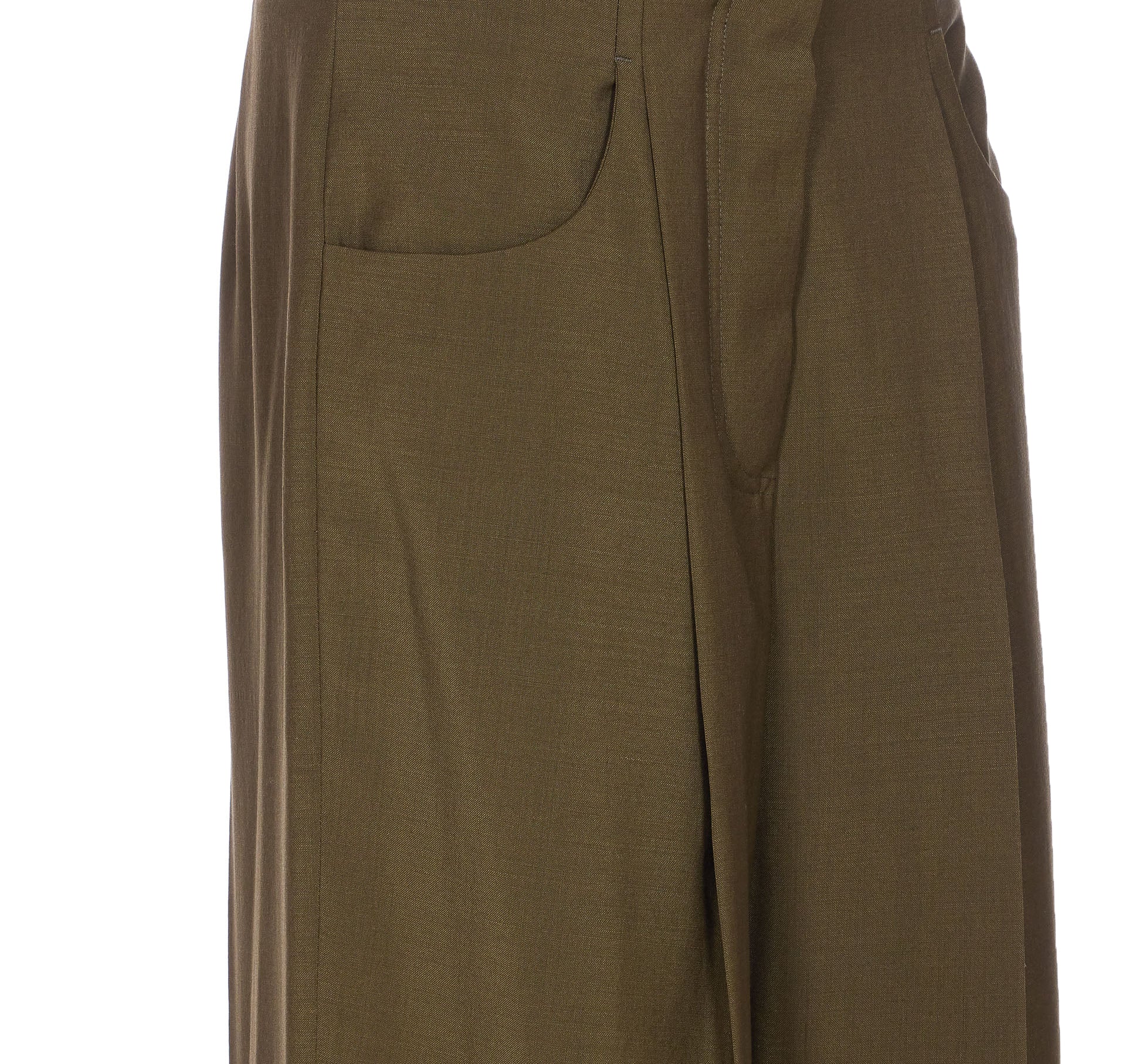 Fendi Trousers Green Wool