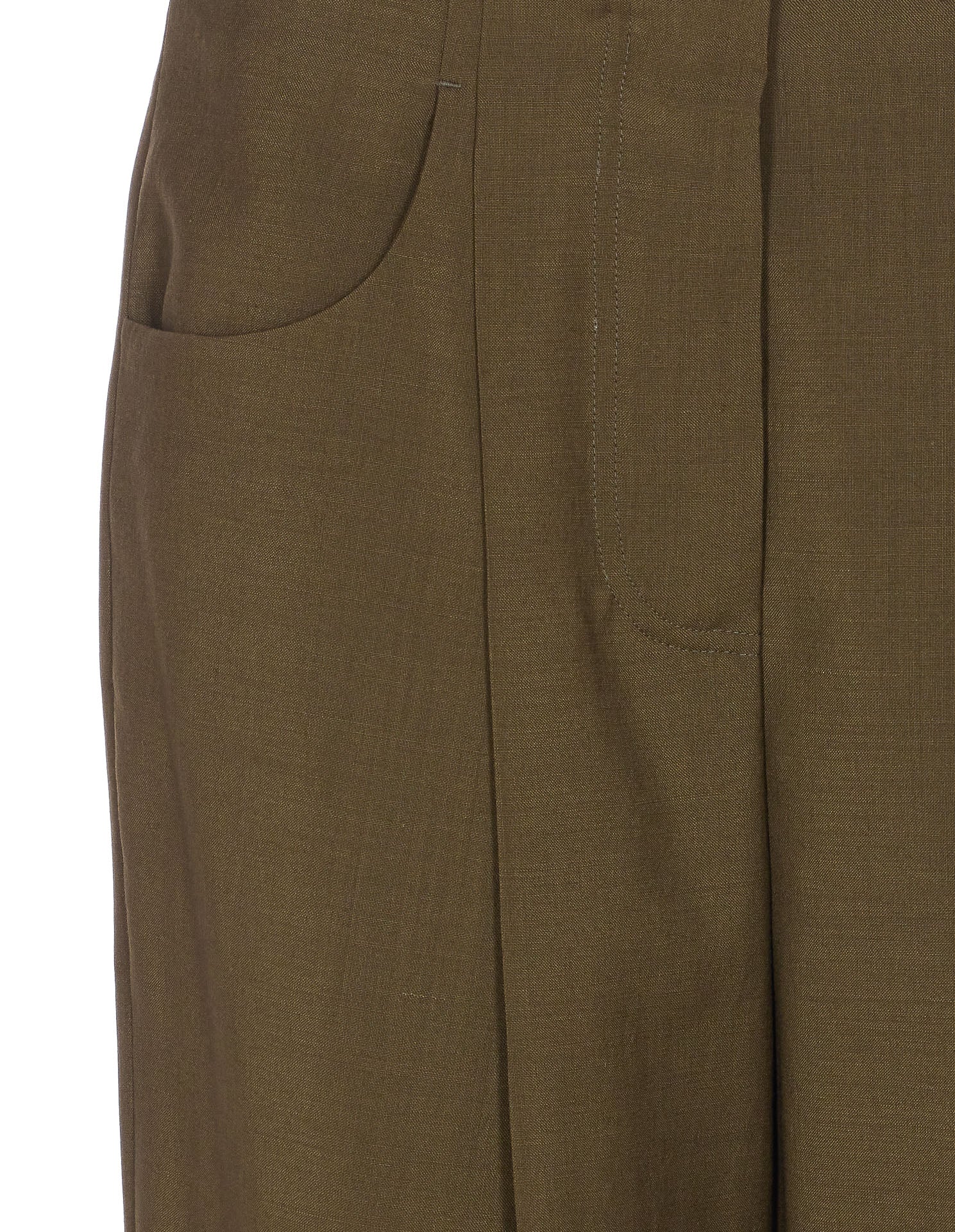 Fendi Trousers Green Wool