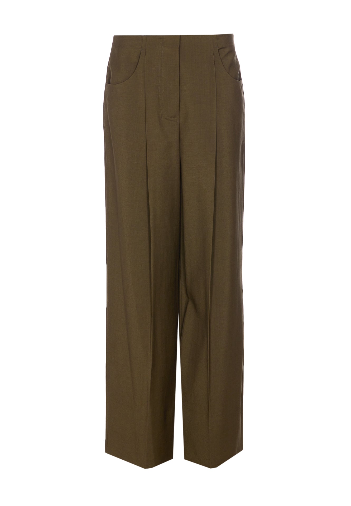 Fendi Trousers Green Wool