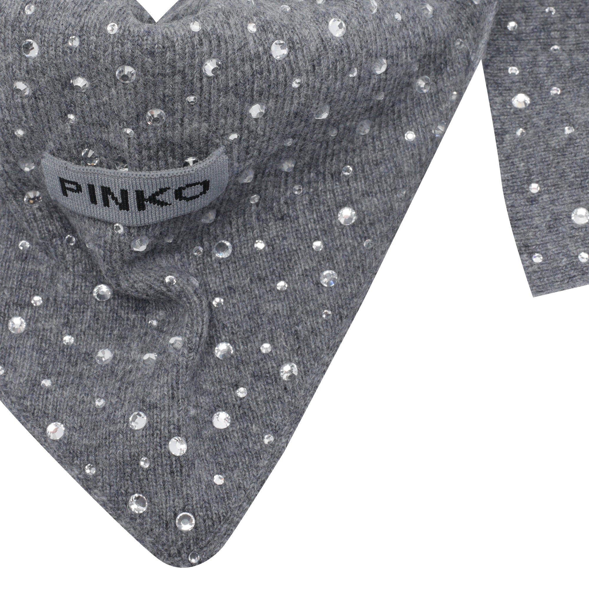 Pinko Scarfs Grey Wool