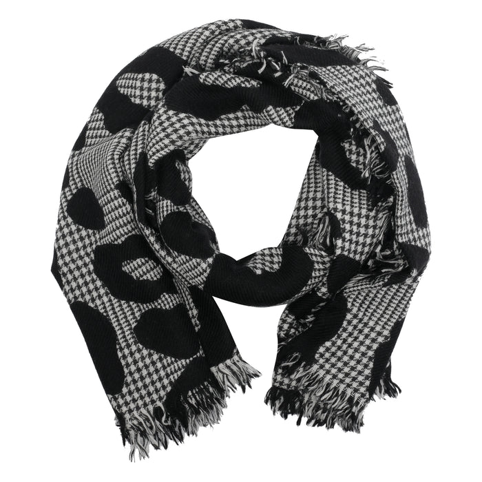 Faliero Sarti Scarfs Black Virgin Wool Cashmere Silk