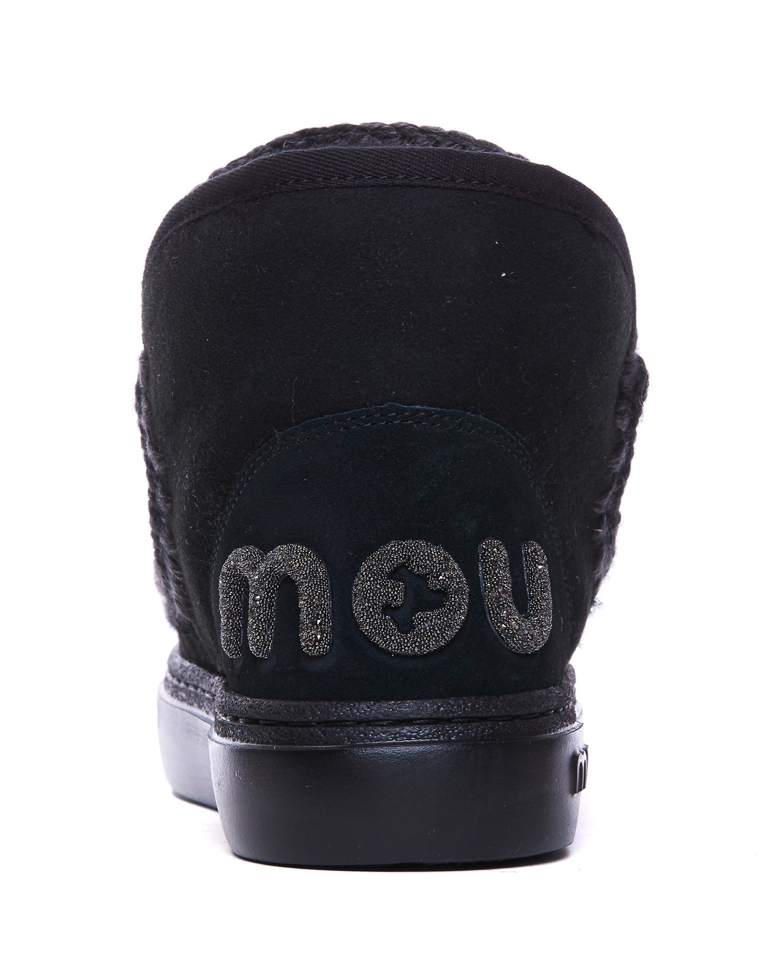 Mou Boots Black Suede/ Rubber Sole