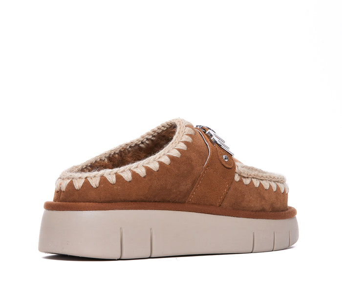 Mou Sandals Brown Suede/ Rubber Sole