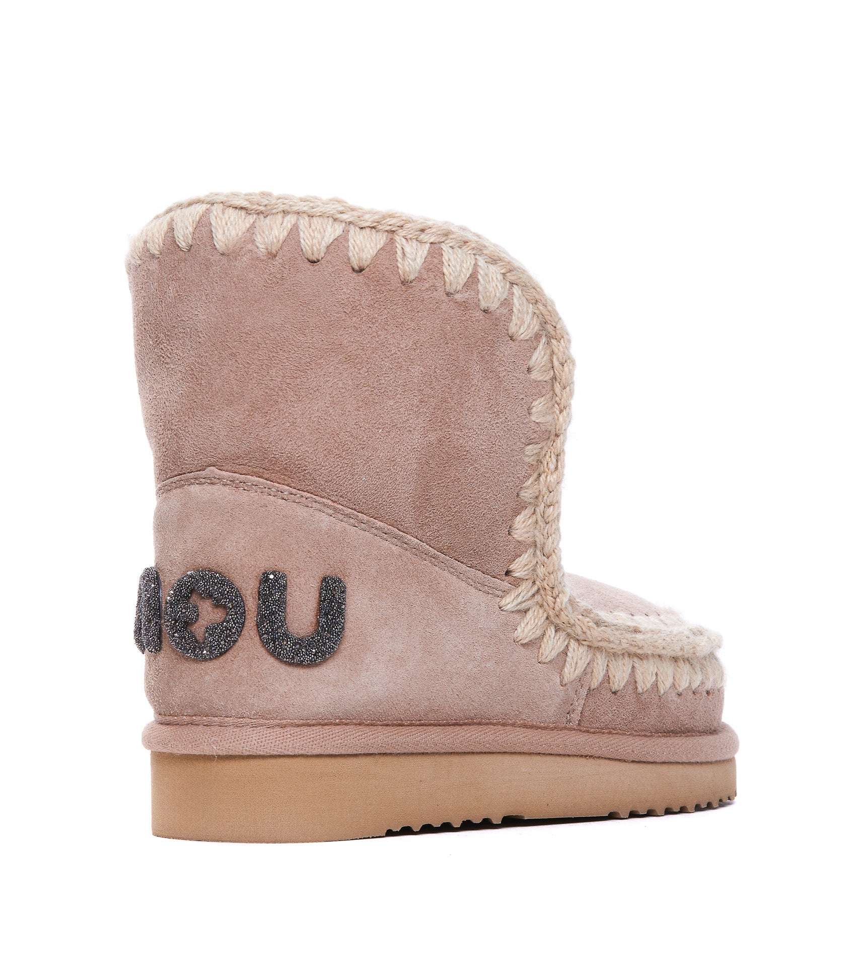 Mou Boots Pink Suede/ Rubber Sole