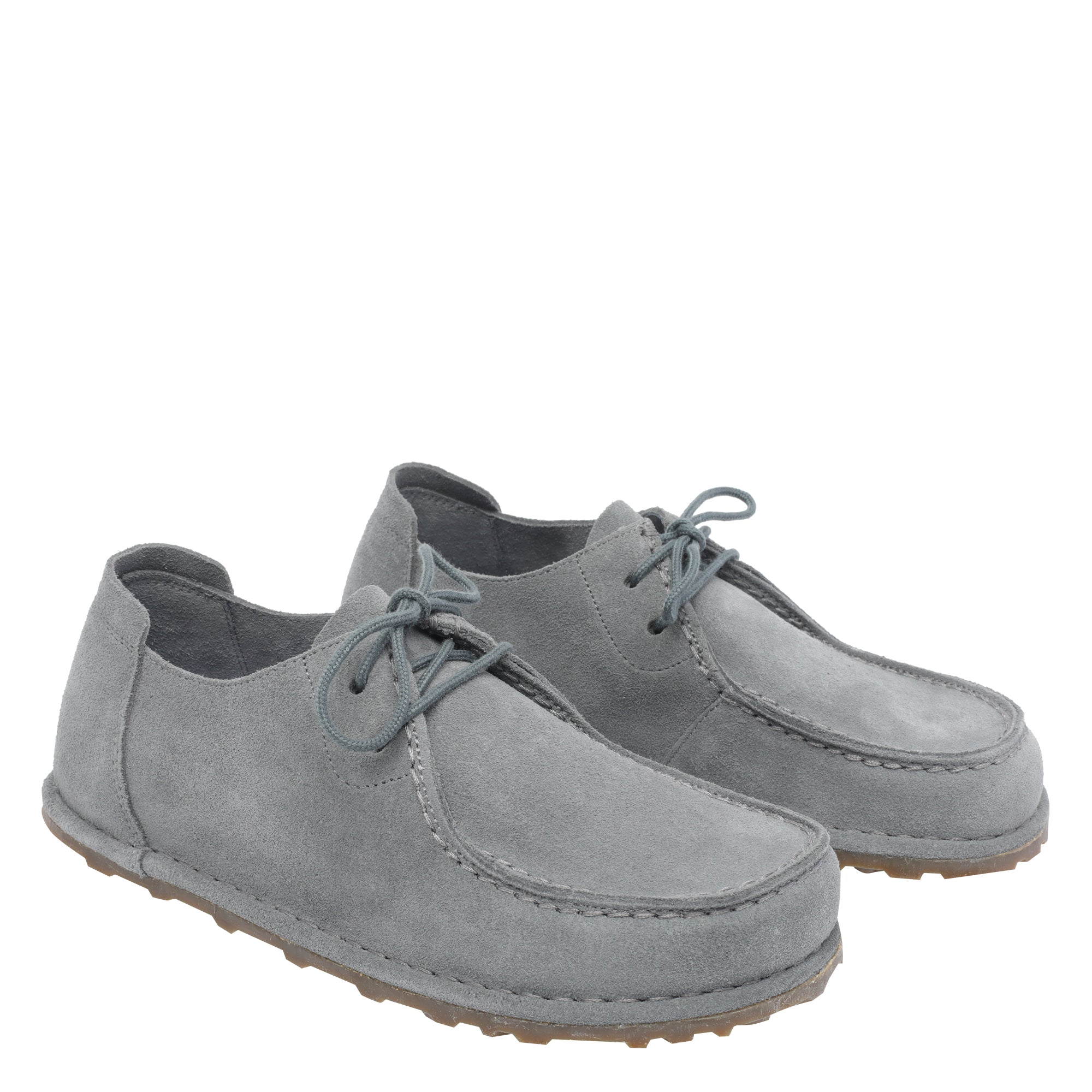 Birkenstock Flat shoes Grey Suede Leather/rubber Sole