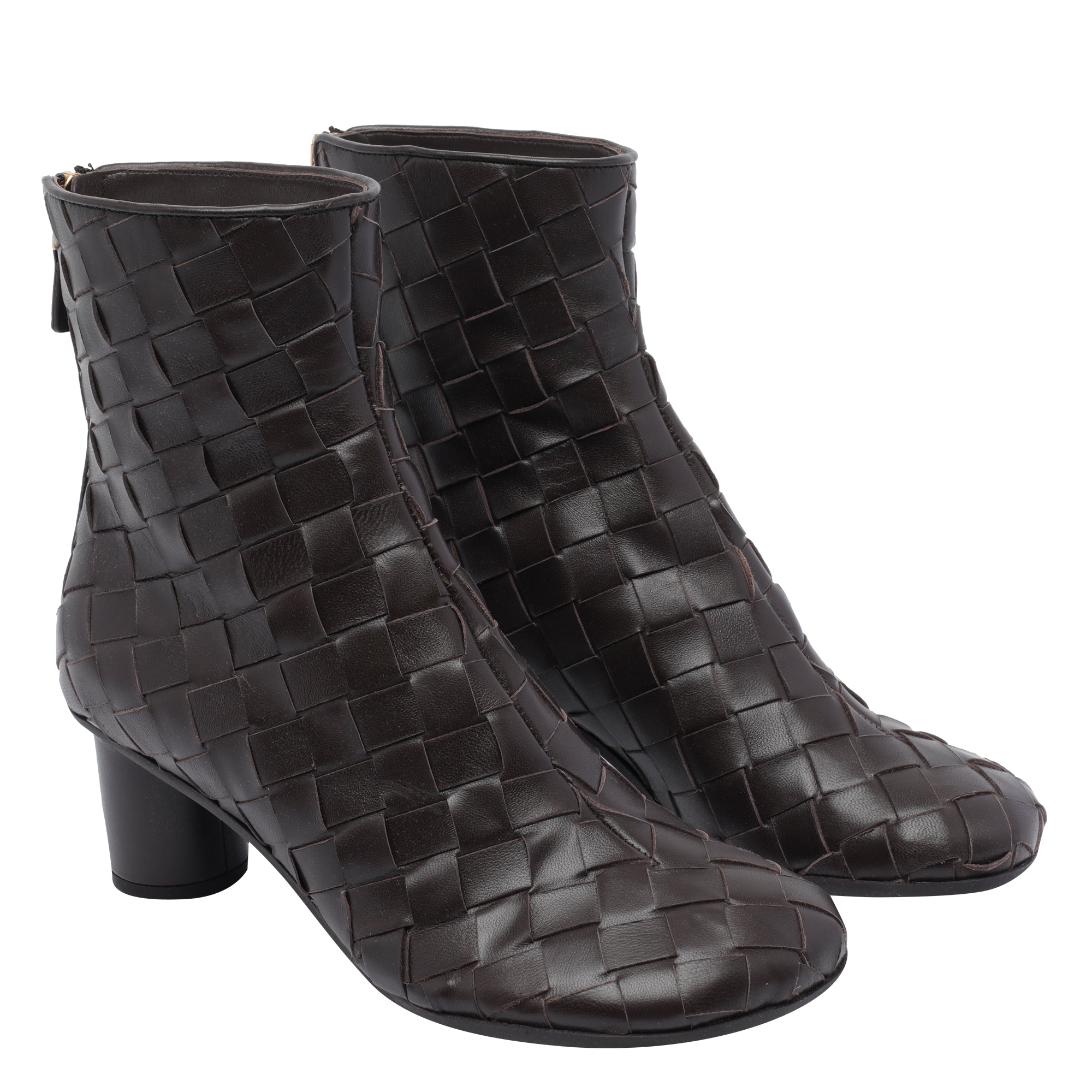 Bottega Veneta Boots Brown Calf Leather/rubber Sole