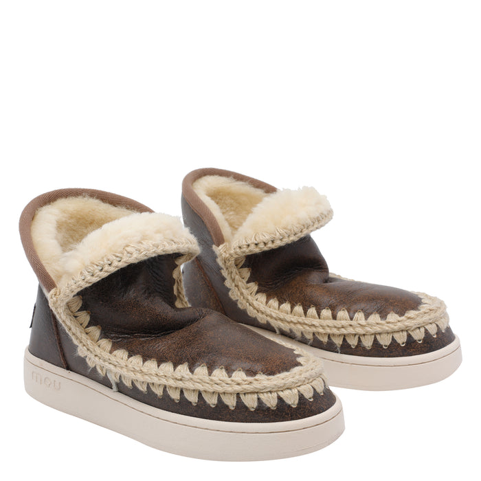Mou Sneakers Brown Calf Leather/rubber Sole