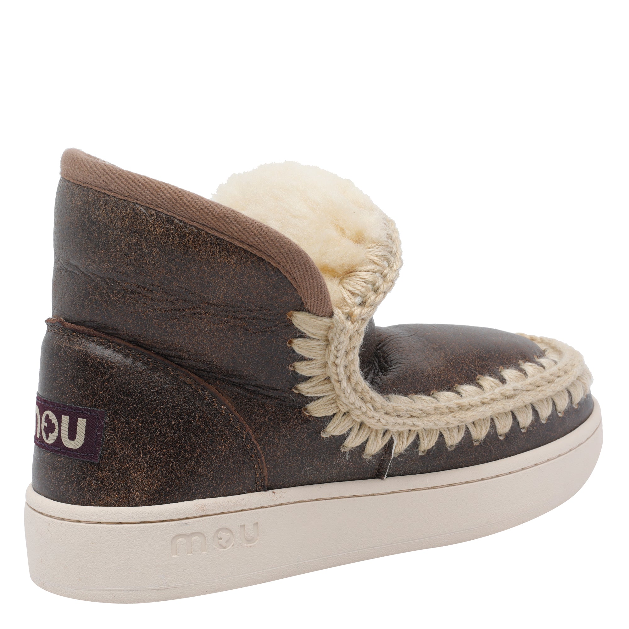 Mou Sneakers Brown Calf Leather/rubber Sole