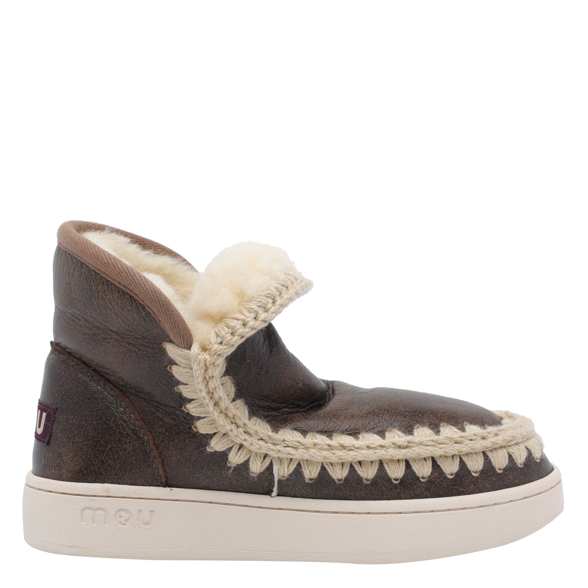 Mou Sneakers Brown Calf Leather/rubber Sole