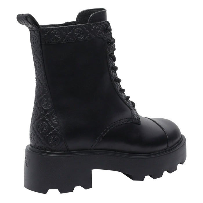 Tory Burch Boots Black Calf Leather/rubber Sole