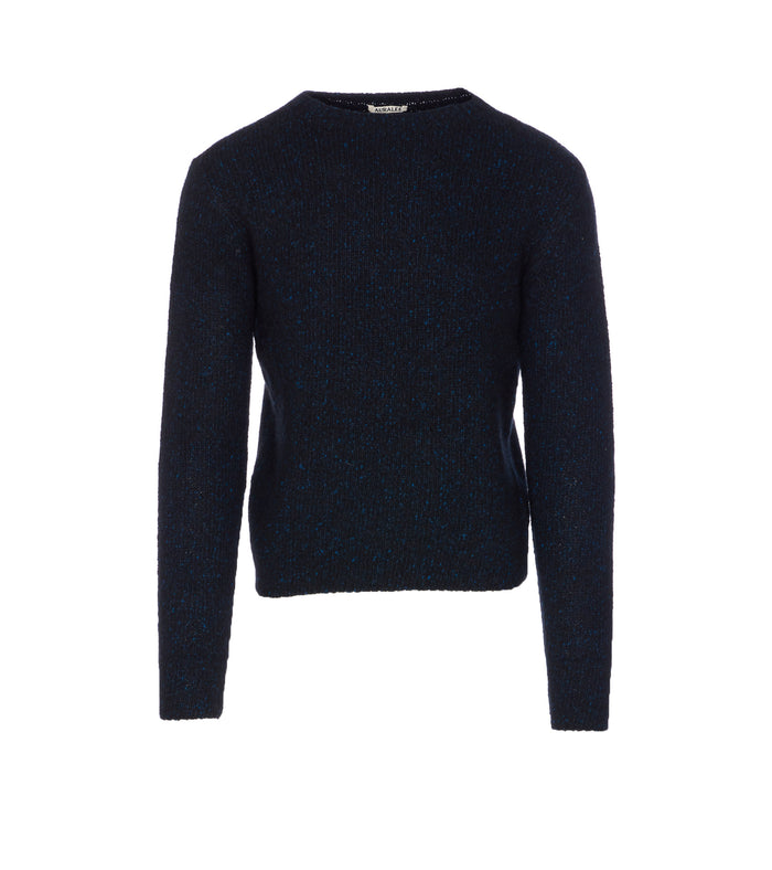 Auralee Sweaters Blue Cashmere