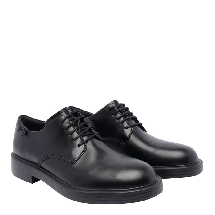 Camper Flat Shoes Black Calf Leather/rubber Sole