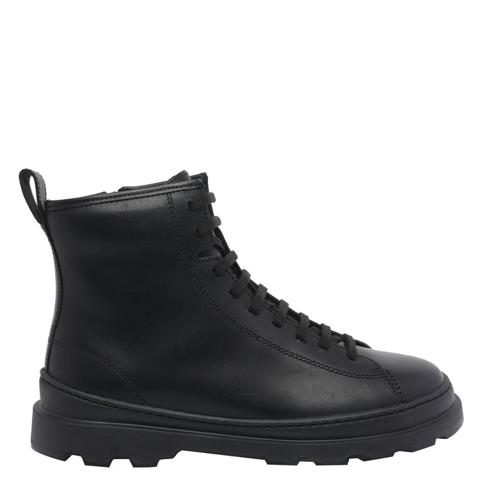 Camper Boots Black Calf Leather/rubber Sole