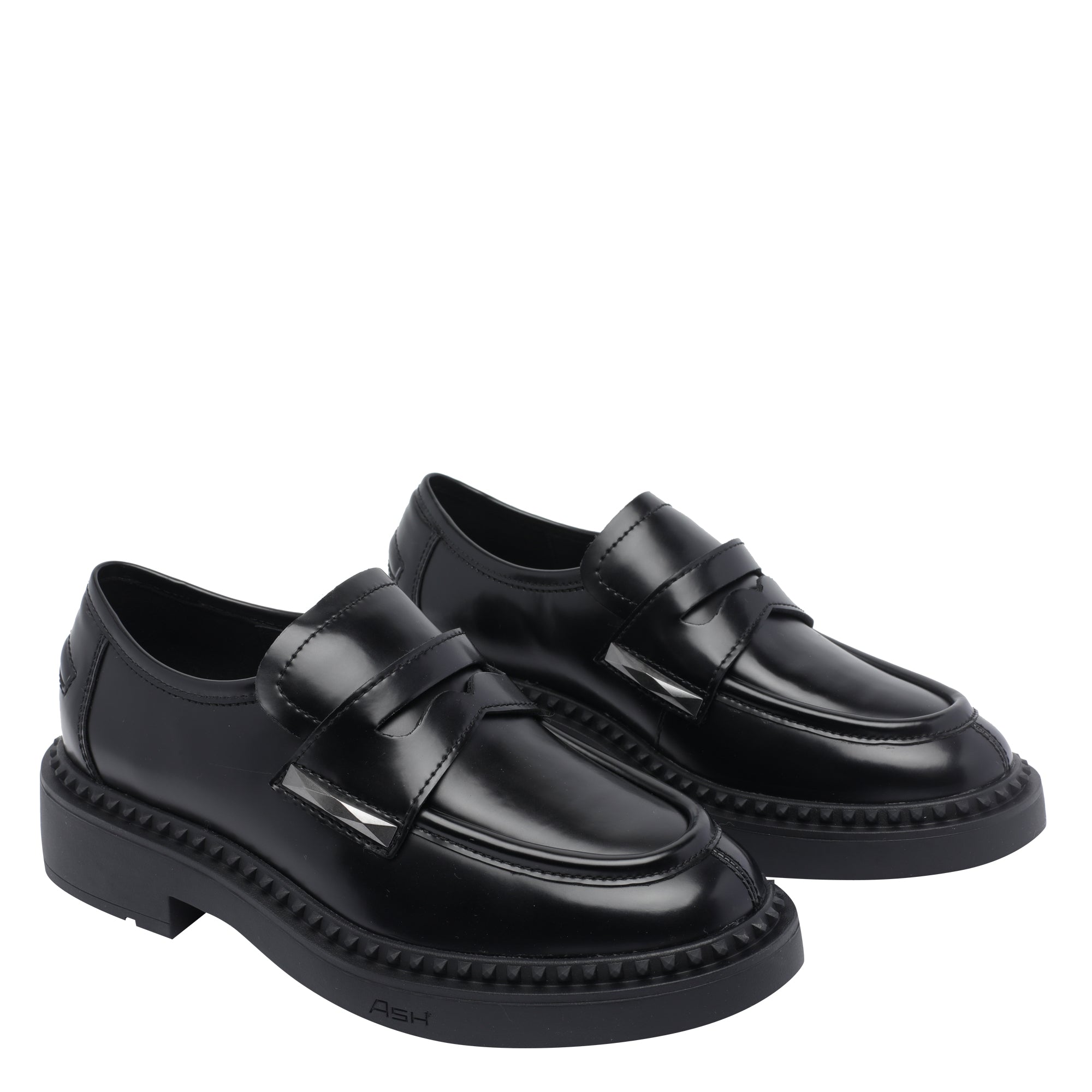 ASH Flat shoes Black Calf Leather/rubber Sole