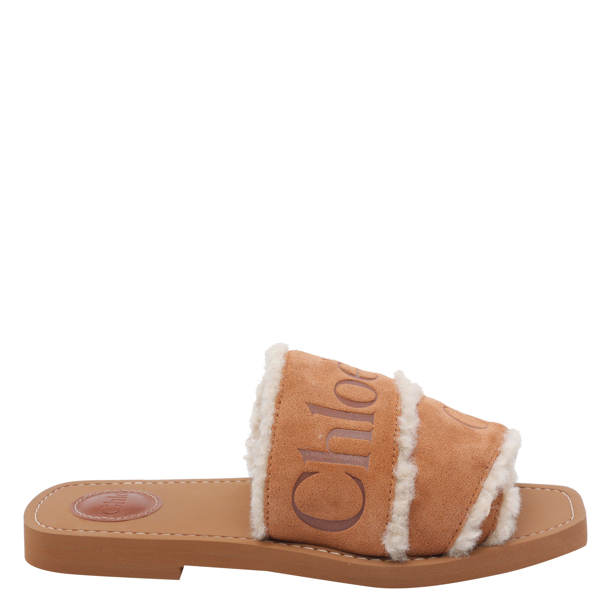 Chloè Sandals Brown Suede Leather/rubber Sole