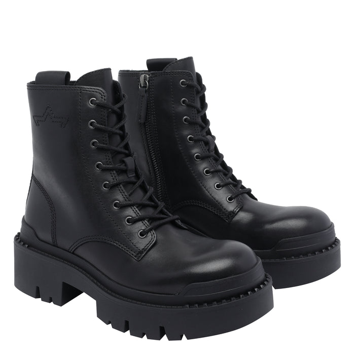 Ash Boots Black Calf Leather/rubber Sole