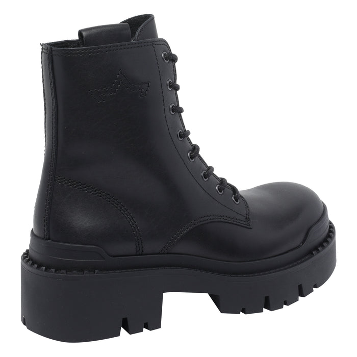Ash Boots Black Calf Leather/rubber Sole