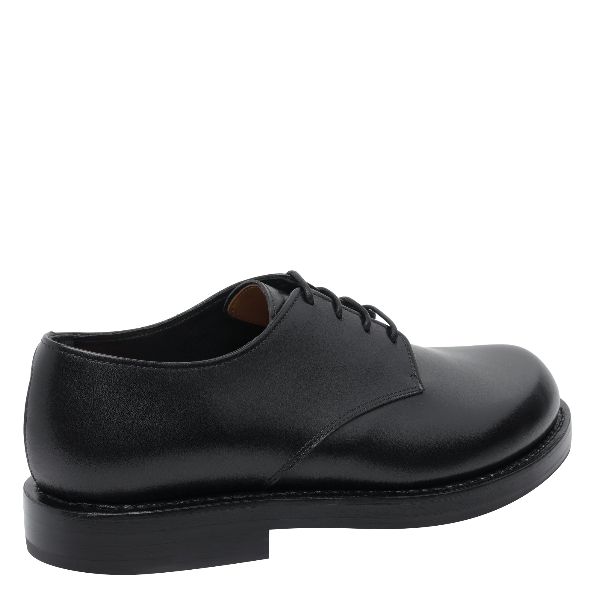 Premiata Flat Shoes Black Calf Leather/leather Sole